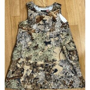 Kings shadow camo dress 3T girls Green camouflage overalls